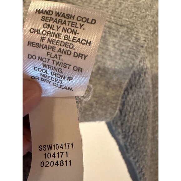 J. Jill Women’s Gray Textured Knit V-Neck Sweater Tunic Size M Cotton Blend - Picture 9 of 9